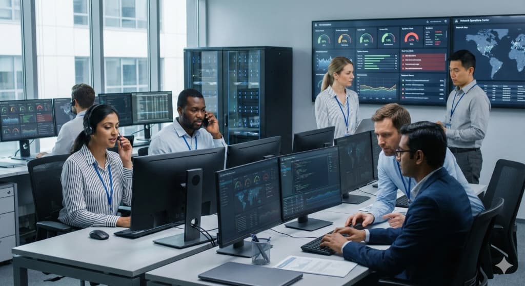 24/7 Network Operations Center team providing expert IT support